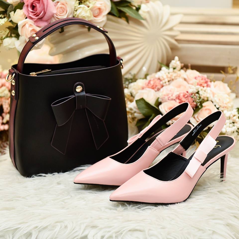 Giày Cao Gót Nữ Đế Nhọn Đông Hải G85K1 Hồng