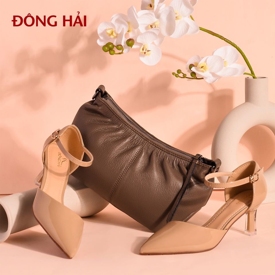 Giày Cao Gót Nữ Đế Nhọn Đông Hải G81G2 Cafe