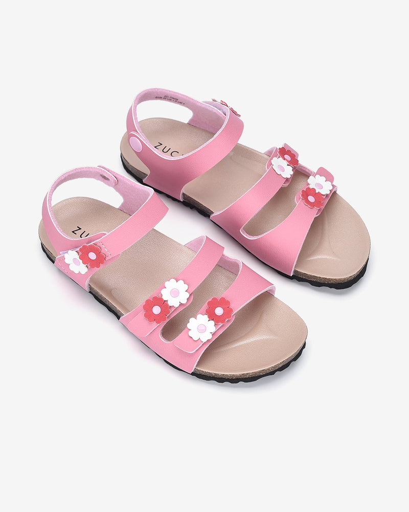 Giày Sandal Trẻ Em Zucia Hoa Nổi Xinh Xắn-STW08Hồng Color3