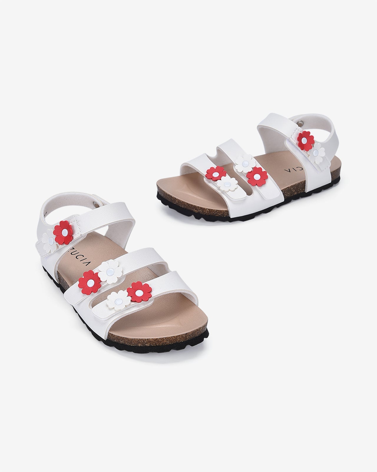 Giày Sandal Trẻ Em Zucia Hoa Nổi Xinh Xắn-STW08Trắng Color3