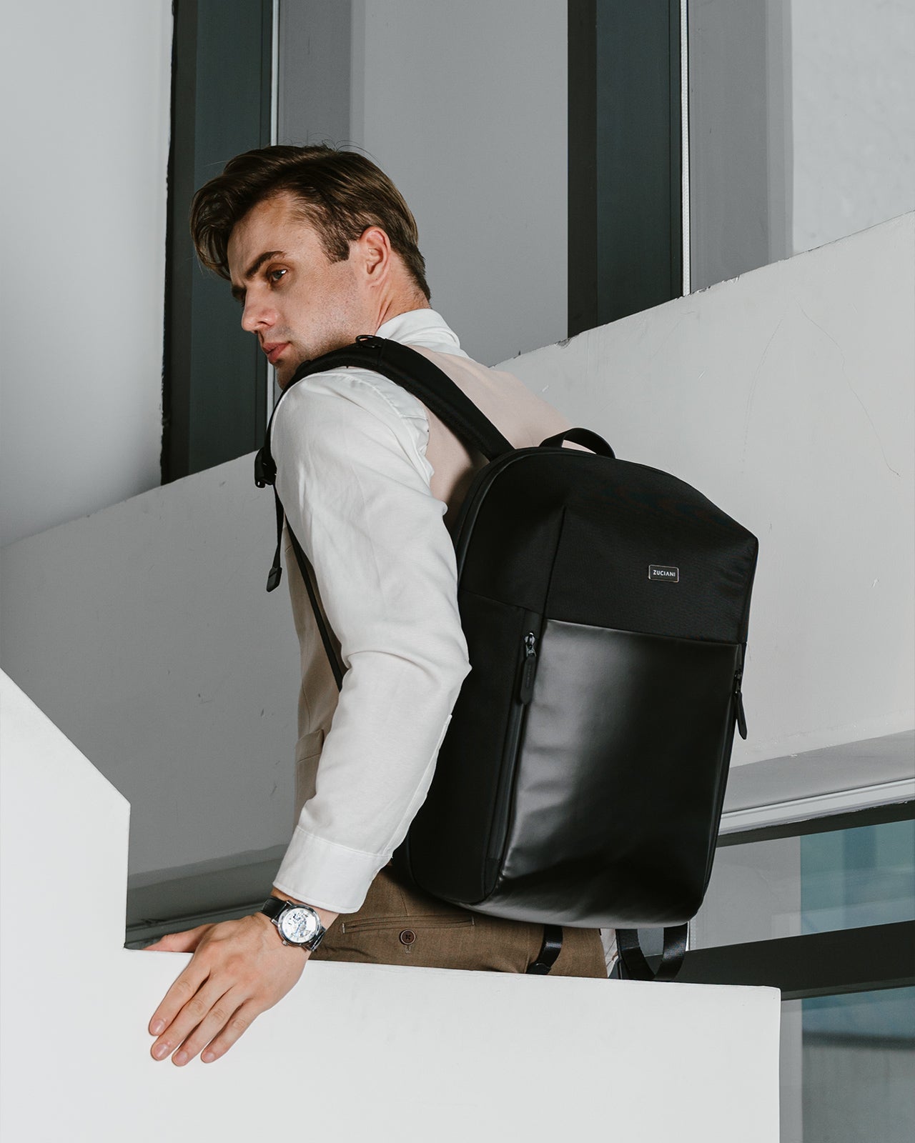 Balo Đeo Vai Lớn Zuciani Timeless Fusion N02-MJ02Đen Color1