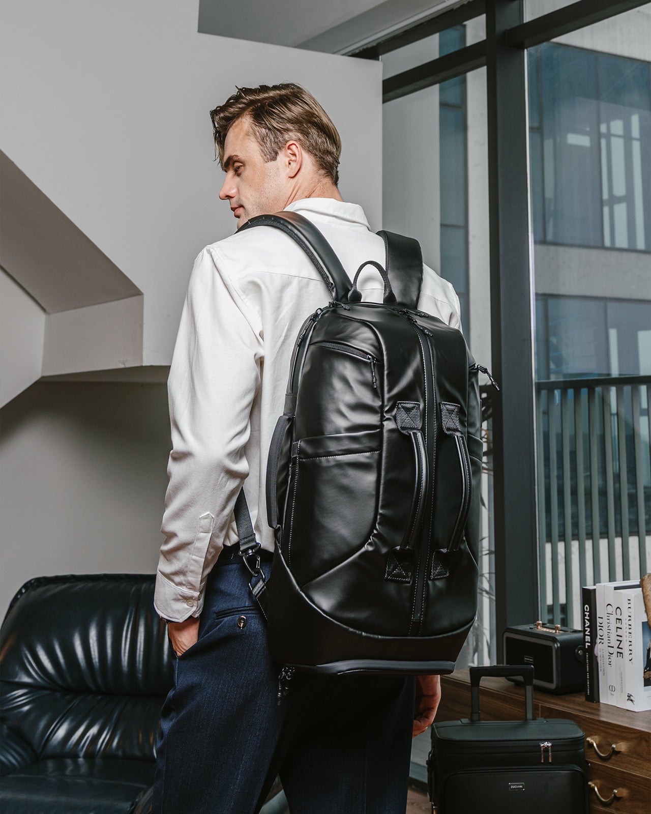 Balo Túi Xách Da Cao Cấp Zuciani Timeless Fusion N05-MJ05Đen Color1