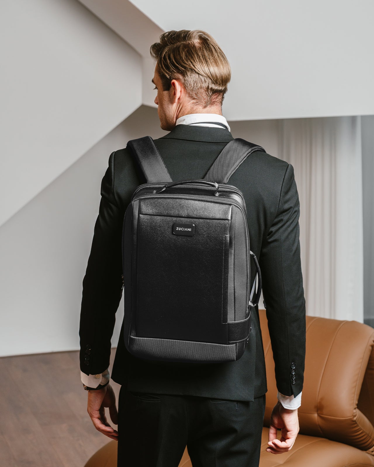 Balo Túi Xách Da Cao Cấp Zuciani Timeless Fusion N06-MJ06Đen Color1