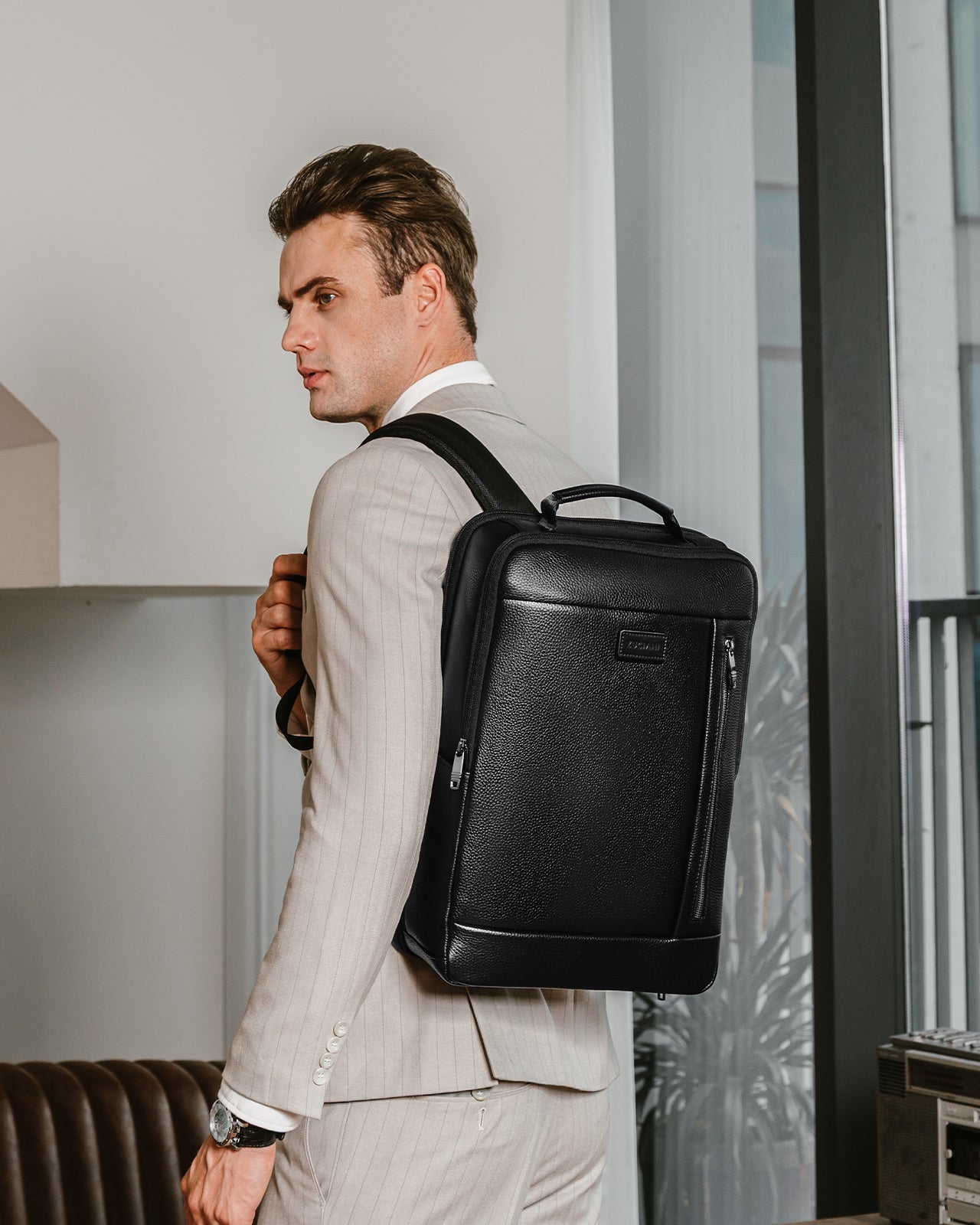 Balo Đeo Vai Lớn Zuciani Timeless Fusion N08-MJ08Đen Color1