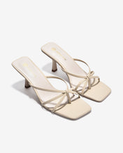 Dép Cao Gót Đông Hải Xoắn Ba Quai-D5837Kem Color1