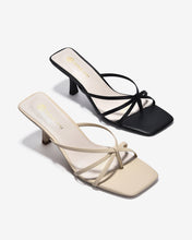Dép Cao Gót Đông Hải Xoắn Ba Quai-D5837Kem Color1