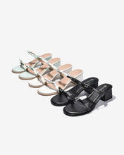Dép Cao Gót Đông Hải Quai Mảnh Đính Nơ-D81T2Kem Color1