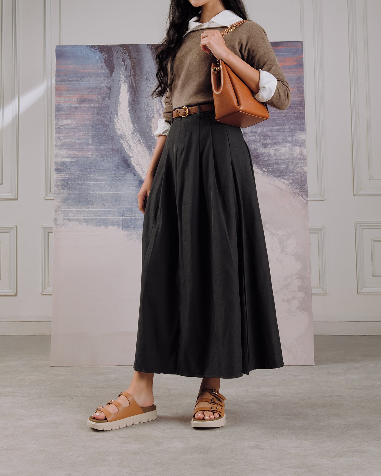 Dép Nữ Đông Hải Quai Ngang Bản Nhỏ-D32G4Bò Color1