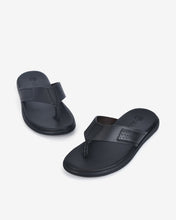 Dép Kẹp Nam Đông Hải Quai Da Phối Chỉ Thanh Lịch-D1818Đen Color2