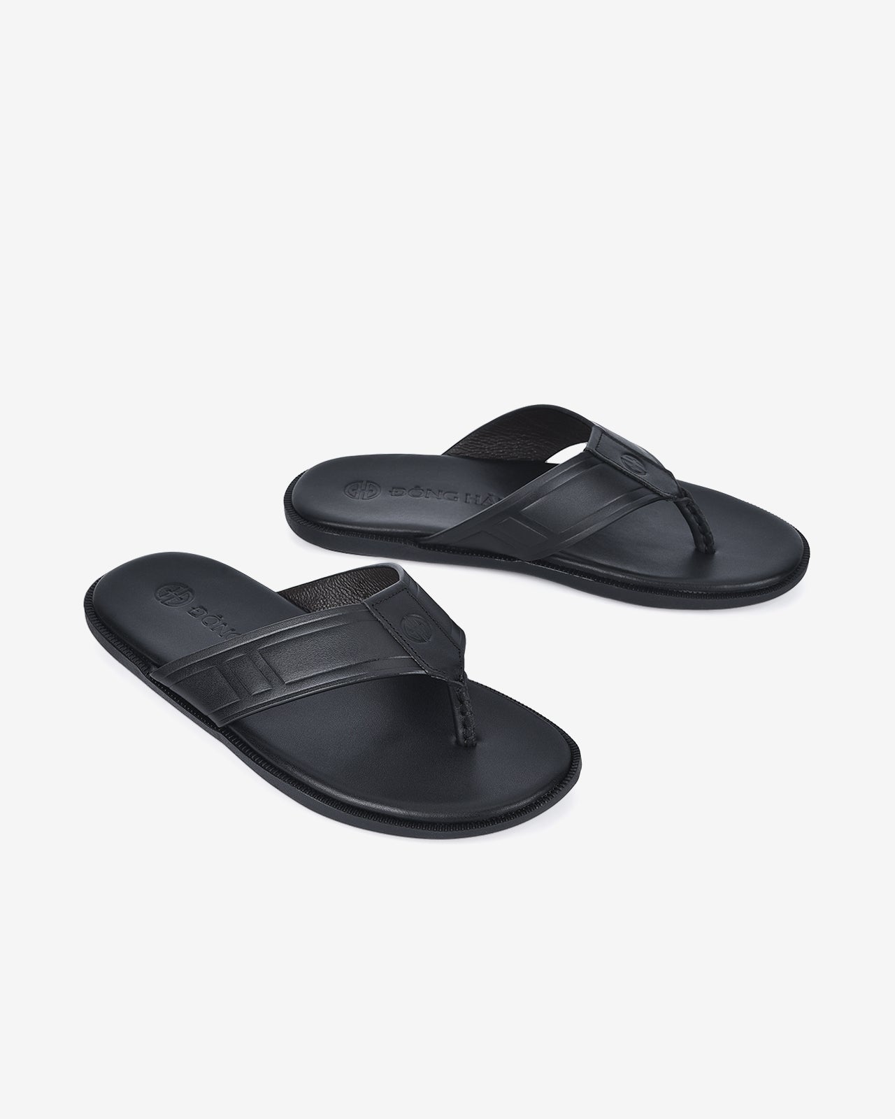 Dép Kẹp Đông Hải Quai To Dập Viền-D1820-Đen Color1