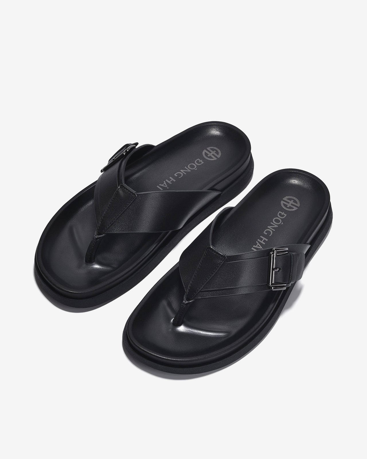 Dép Kẹp Nam Đông Hải Quai Da-D1823Đen Color2