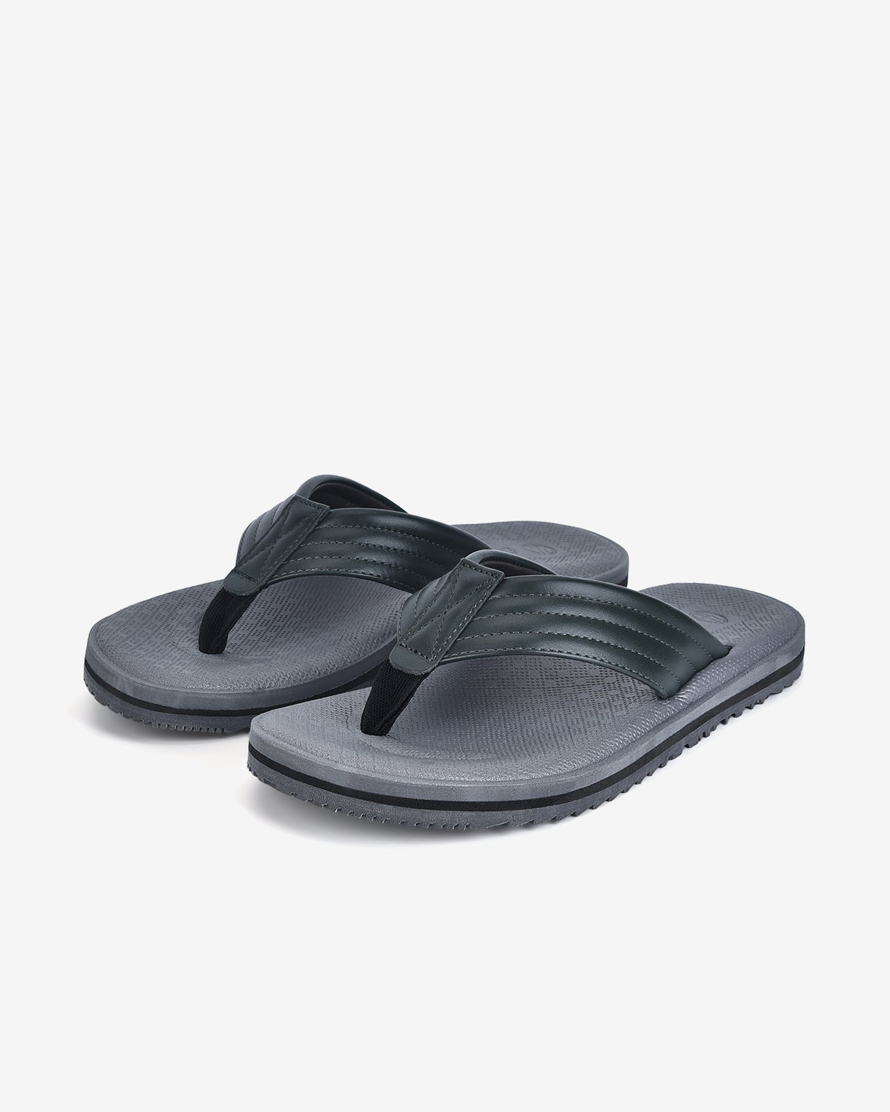 Dép Kẹp Nam Da Phối Vải-D3223Rêu Color1