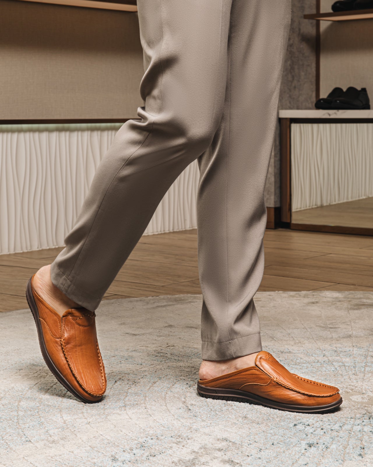 Dép Sapo Nam Đông Hải Vân Da Viền Nổi-G1021Vàng Color1