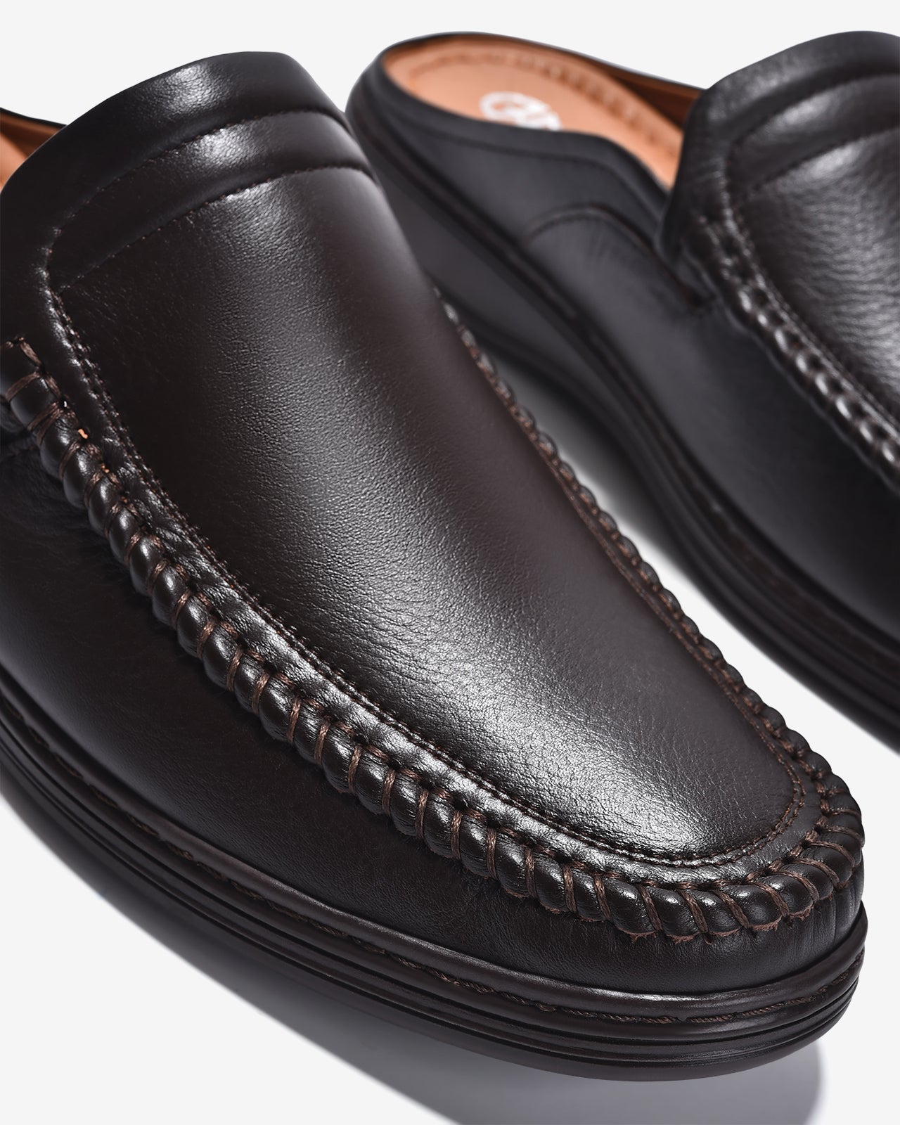 Dép Sapo Nam Đông Hải Viền Da-G2517Nâu Color1