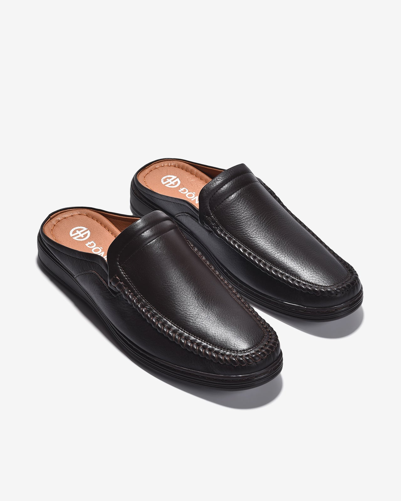 Dép Sapo Nam Đông Hải Viền Da-G2517Nâu Color1