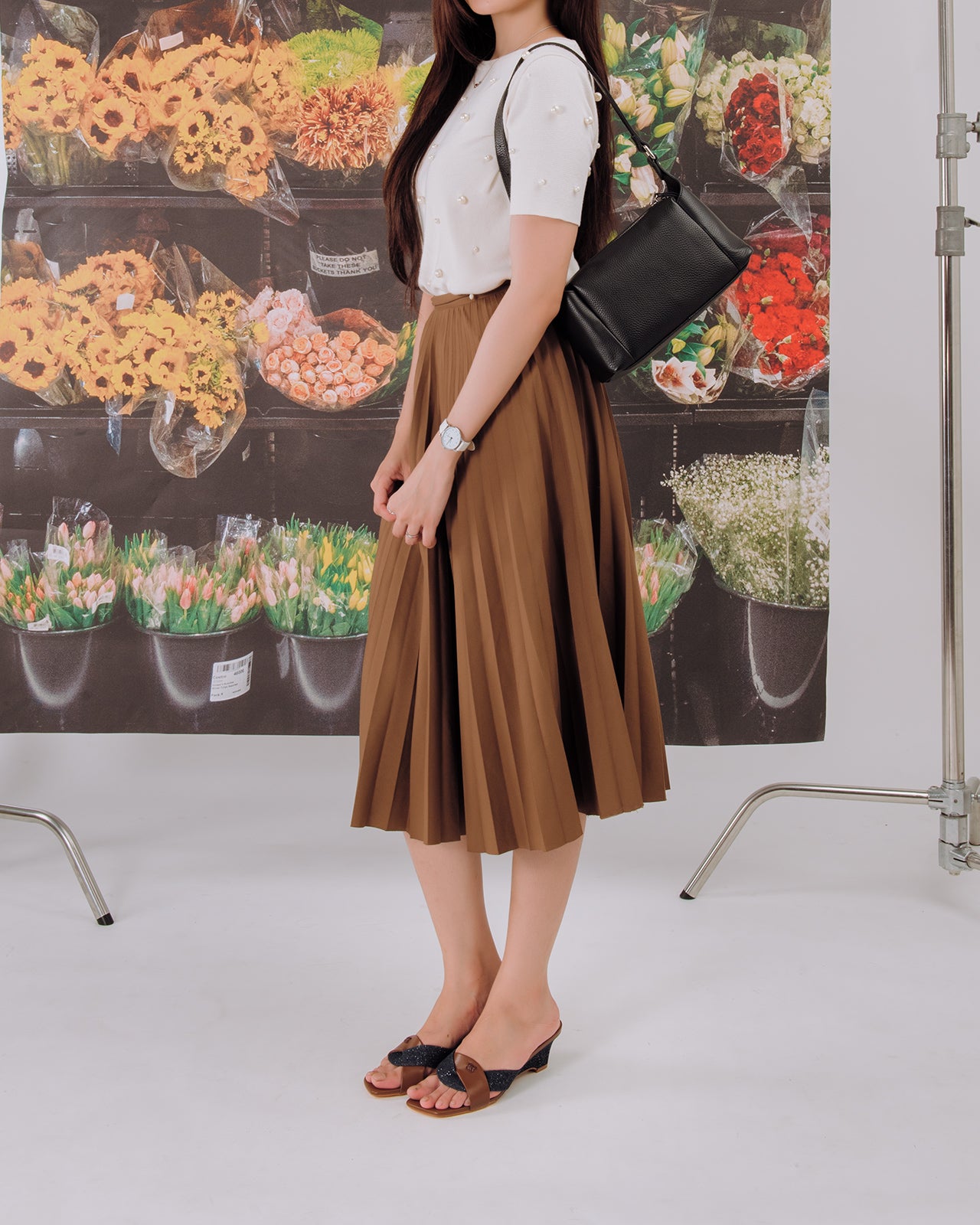 Dép Xuồng Zucia Quai Xoắn Phối Cách Điệu-DHLJ9Nâu Color1