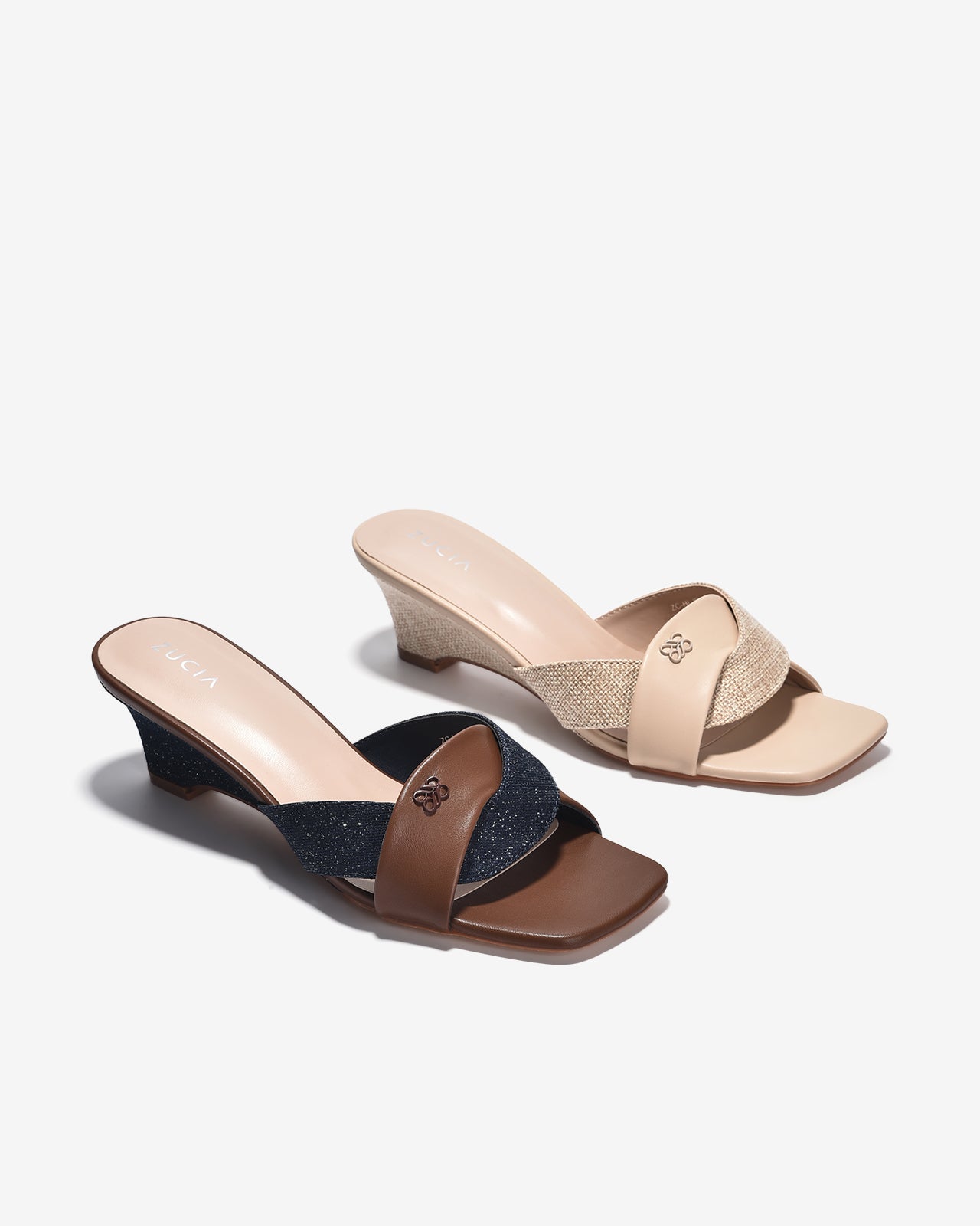 Dép Xuồng Zucia Quai Xoắn Phối Cách Điệu-DHLJ9Nâu Color1