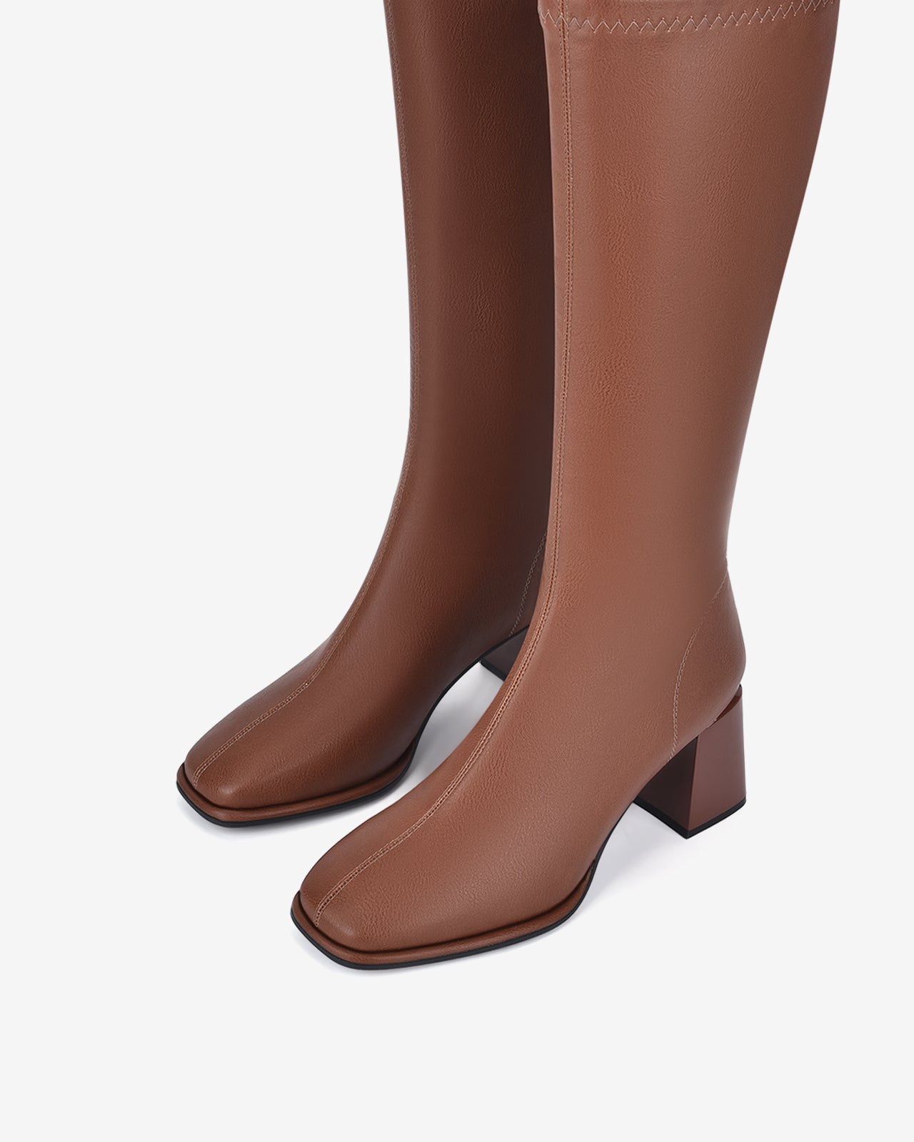 Giày Boot Nữ Đông Hải Cổ Cao Da Bóng Thời Thượng-GDH67Nâu Color4