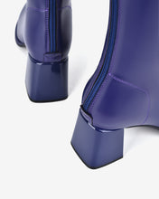Giày Boot Nữ Đông Hải Cổ Cao Da Bóng Thời Thượng-GDH67Tím Color1
