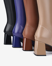 Giày Boot Nữ Đông Hải Cổ Cao Da Bóng Thời Thượng-GDH67Tím Color1