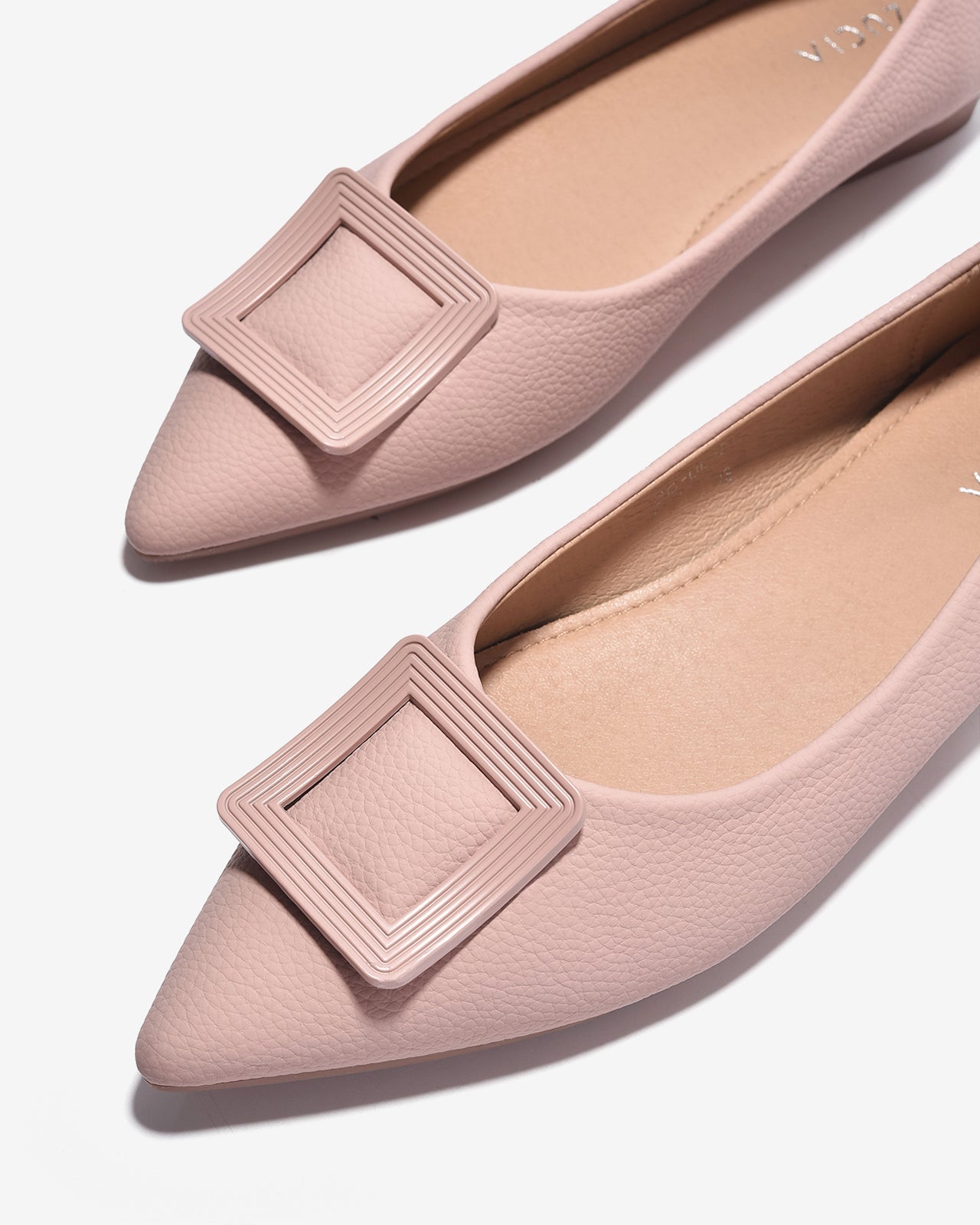 Giày Búp Bê Zucia Khóa Vuông-GHLJ2-Hồng Color1
