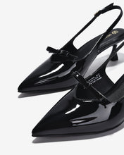 Giày Slingback Cao Gót Đông Hải Da Bóng Sang Trọng-G81S9Đen Bóng Color1