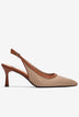 Giày Slingback Hở Gót Đông Hải Quai Đan Phối Màu-G81T5Nâu Color1First