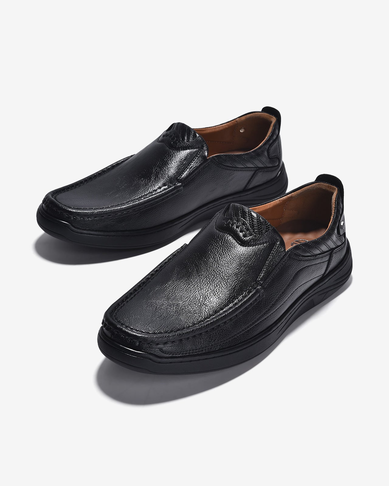 Giày Lười Nam Đông Hải Da Sần Thời Trang-G0064Đen Color1