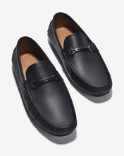 Giày Mọi Driving Moc Hoạ Tiết Kim Loại-G0342Đen Color1