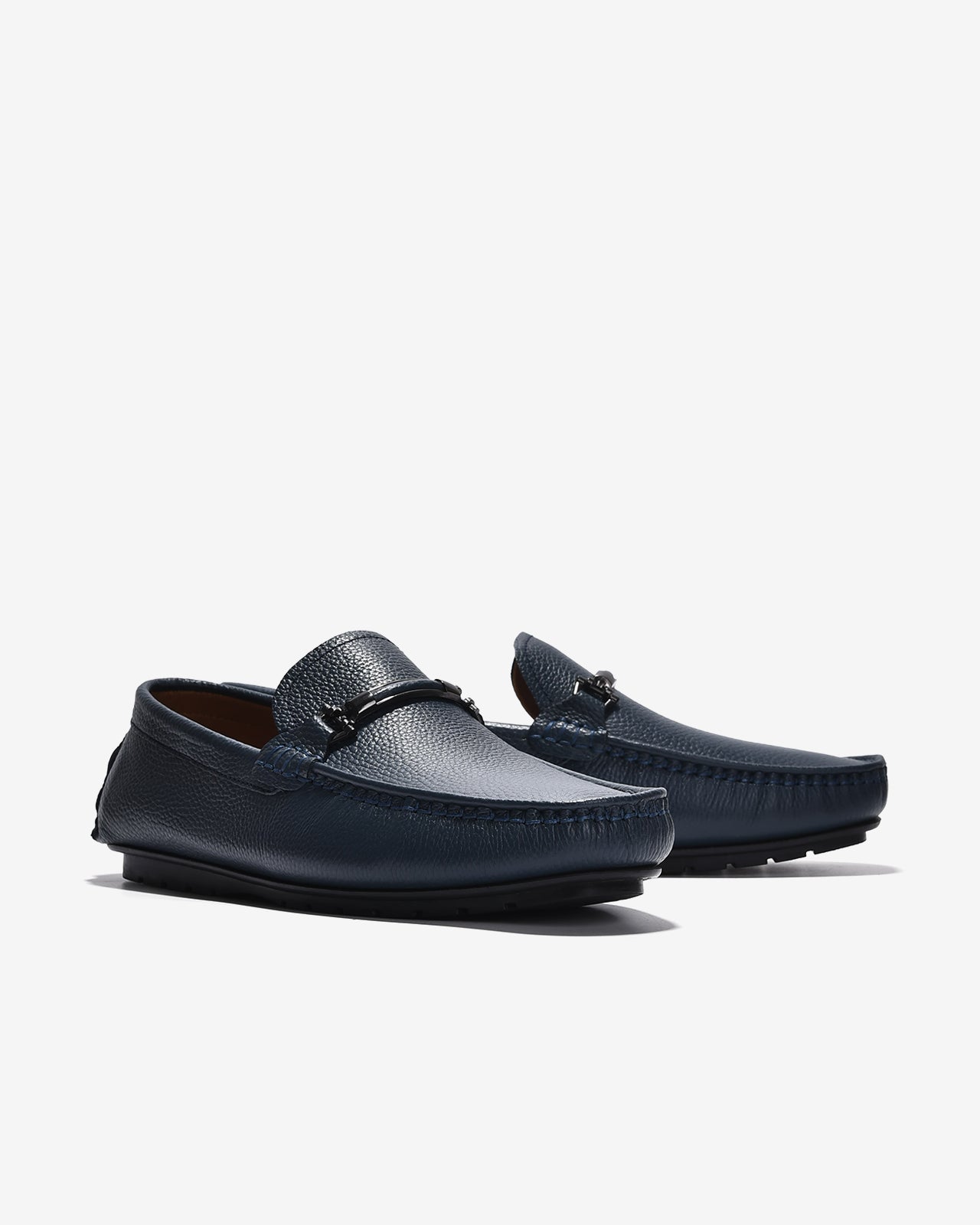 Giày Mọi Driving Moc Hoạ Tiết Kim Loại-G0342Xanh Color1