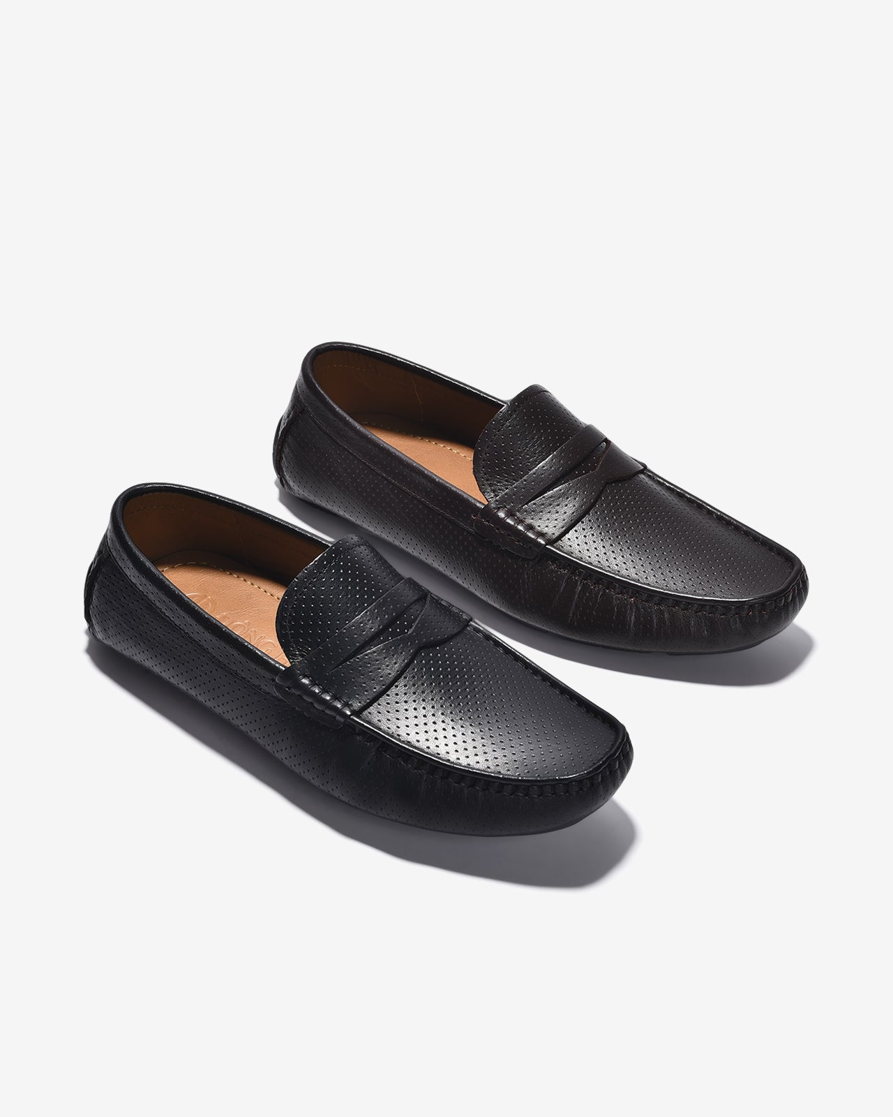 Giày Lười Nam Đông Hải Da Dập Thời Trang-G0348Đen Color1