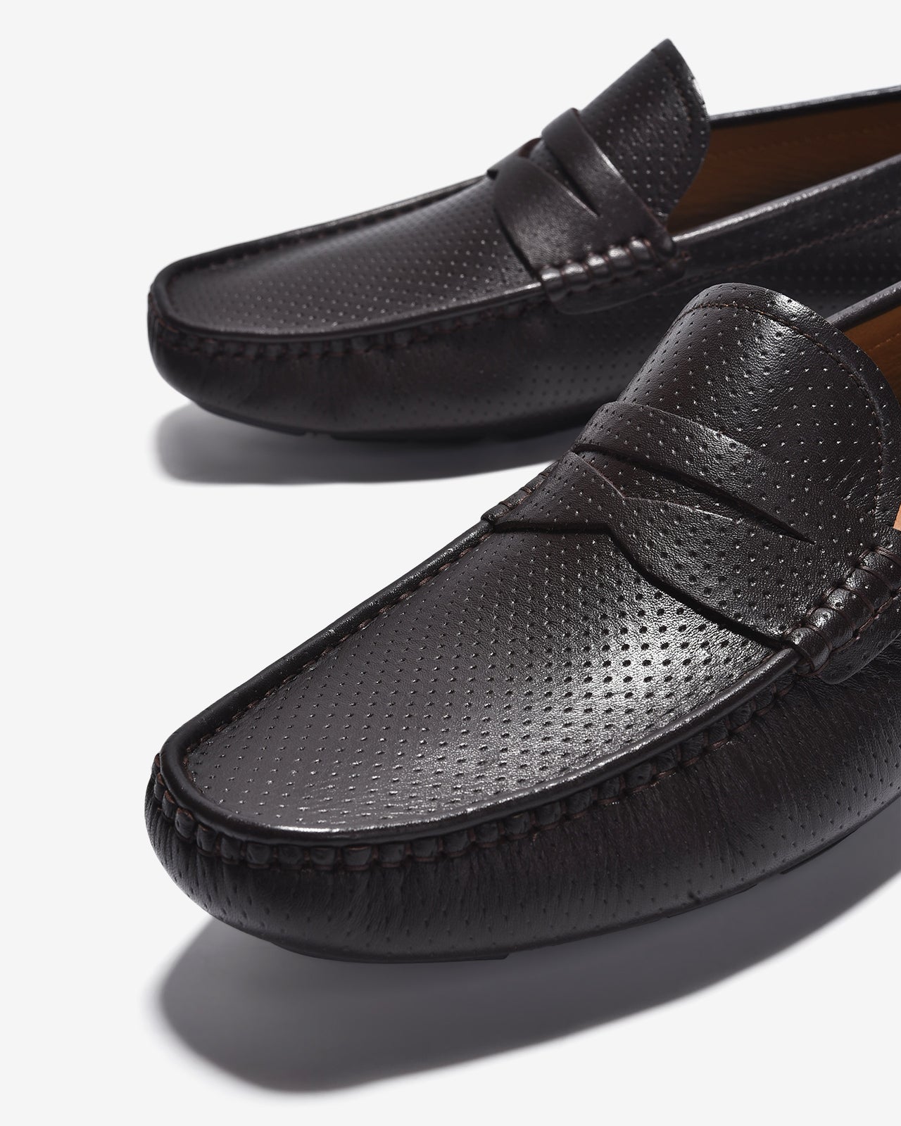 Giày Lười Nam Đông Hải Da Dập Thời Trang-G0348Nâu Color1