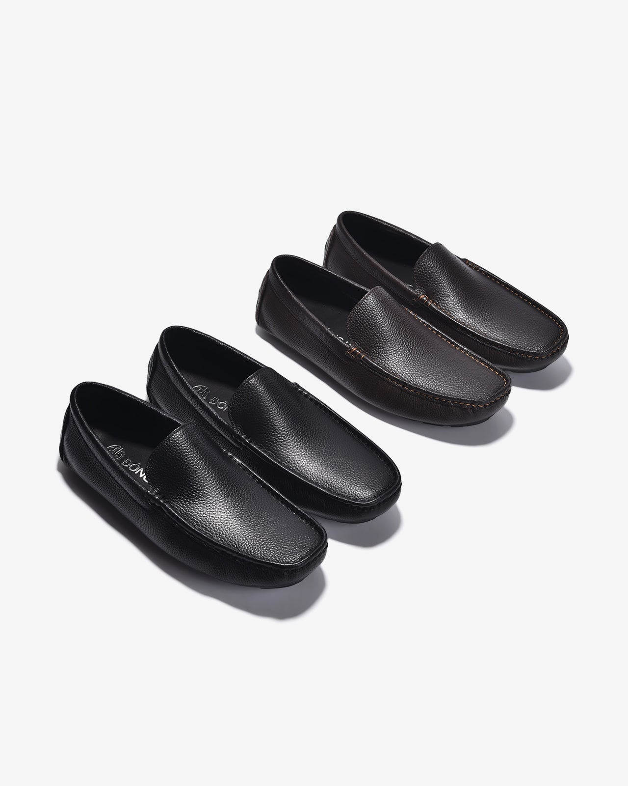 Giày Lười Vân Da Tự Nhiên-G2284Nâu Color1