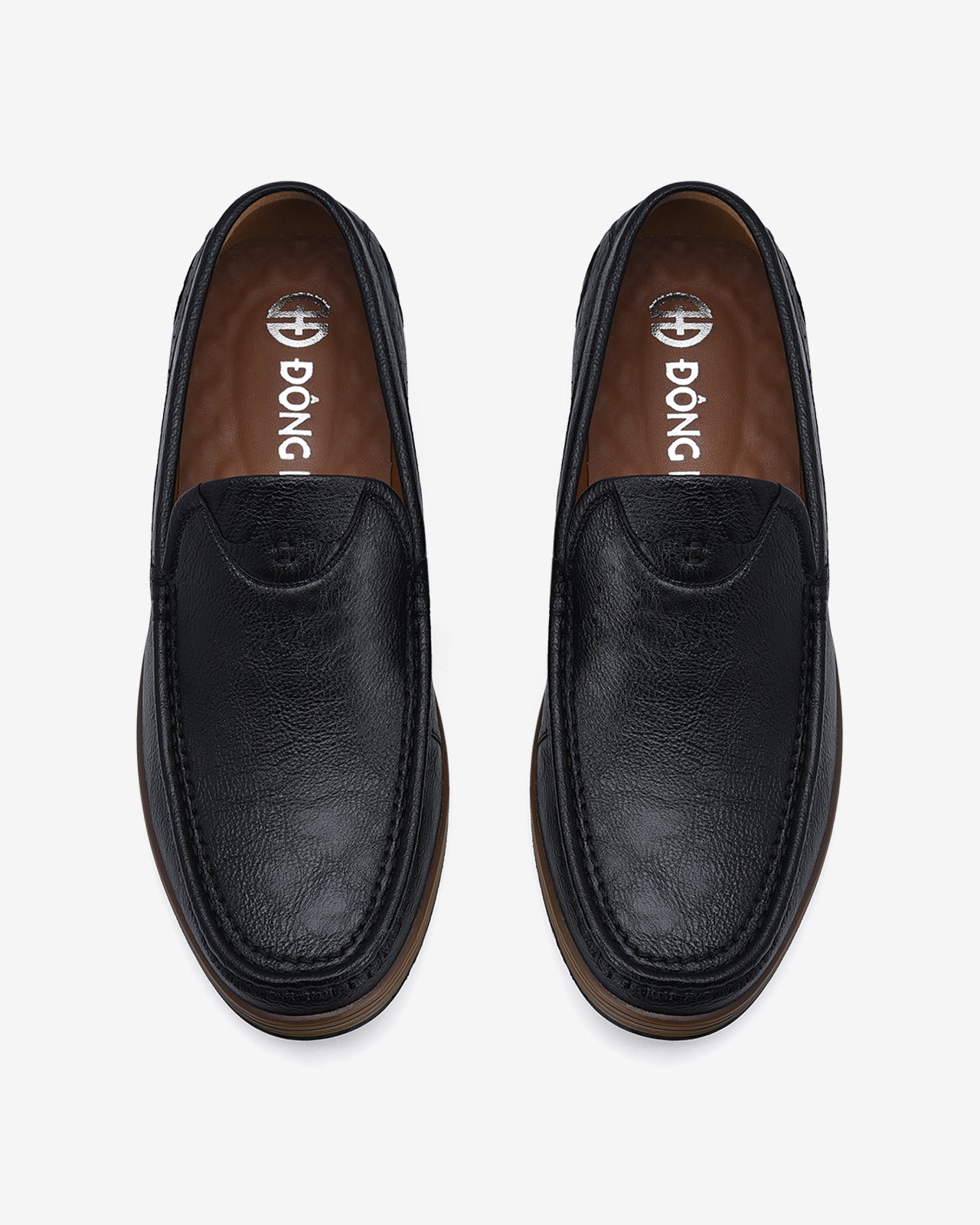 Giày Lười Nam Đông Hải Chỉ Nổi Thanh Lịch-G0065Đen Color1