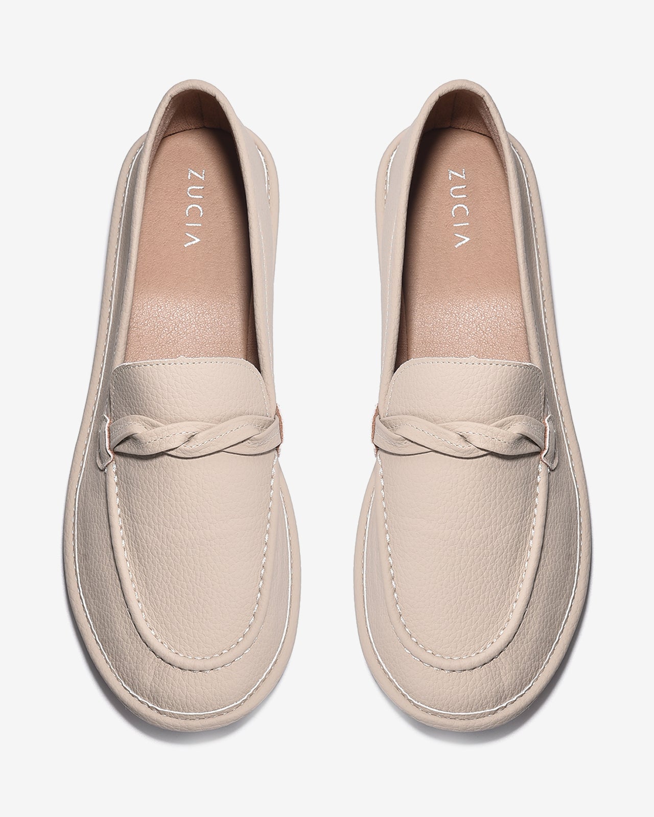 Giày Mọi Nữ Zucia Quai Xoắn-GHLG8-Kem Color1