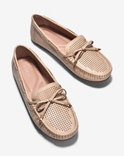 Giày Mọi Zucia Dập Ô Vuông Khóa Nơ-GHLI9Cafe Color1