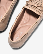 Giày Mọi Zucia Dập Ô Vuông Khóa Nơ-GHLI9Cafe Color1