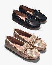 Giày Mọi Zucia Dập Ô Vuông Khóa Nơ-GHLI9Đen Color1