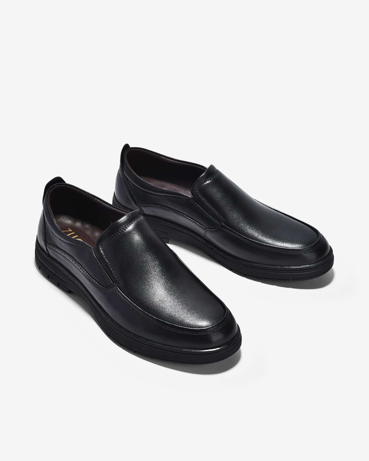 Giày Lười Nam Zuciani Đế Cao Su Đúc Da Mềm-GCF73Đen Color1