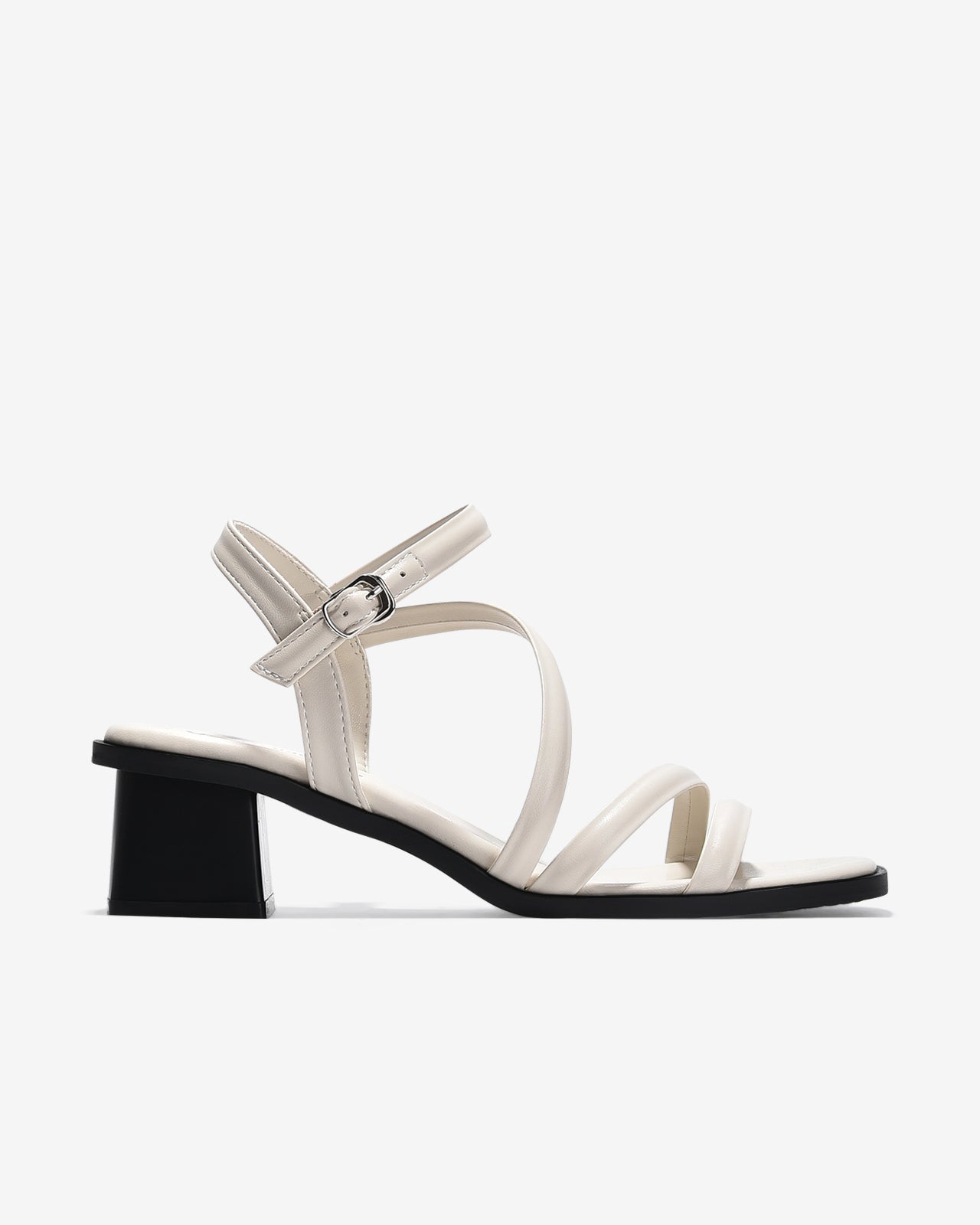 Giày Sandal Cao Gót Đông Hải Quai Đan Mảnh-S32F8-Kem Color1First