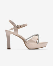 Giày Sandal Cao Gót Đông Hải Quai Đính Đá-S5843-Kem Bóng Color1First