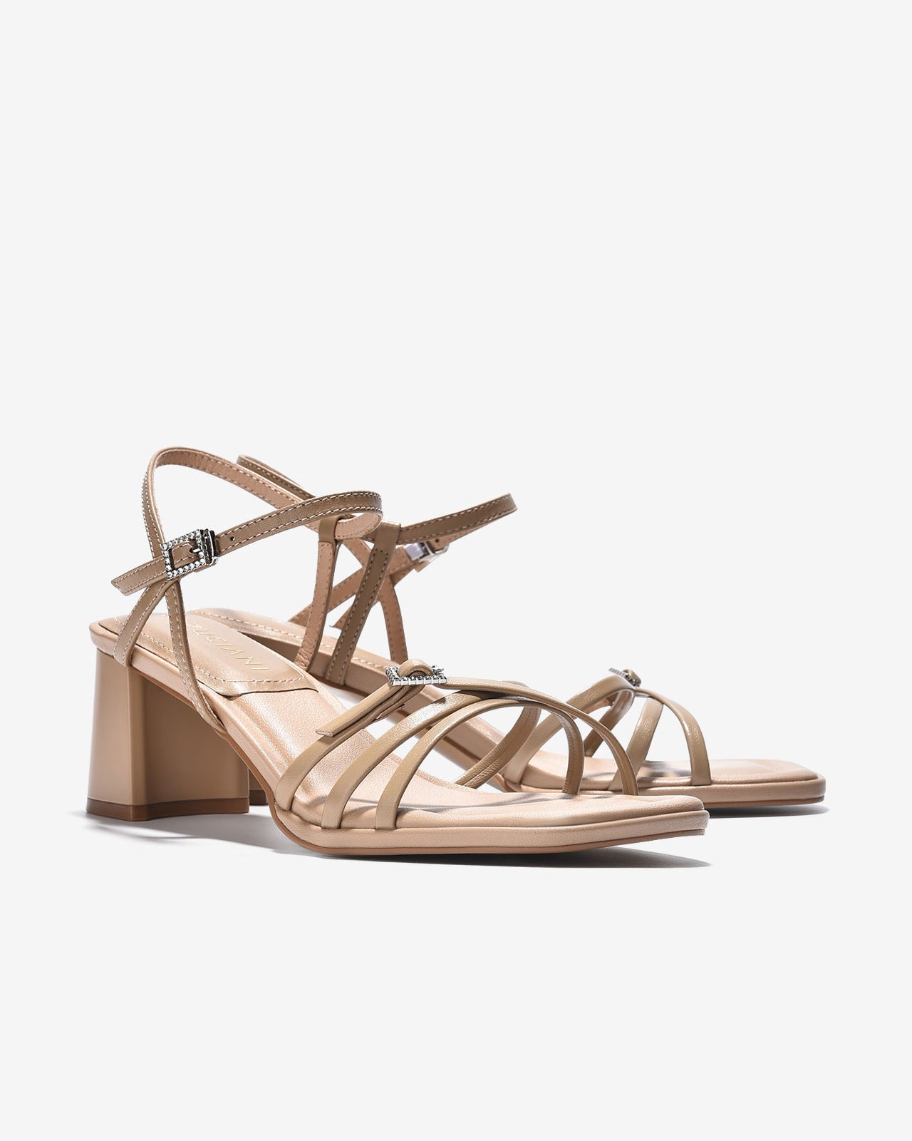 Giày Sandal Cao Gót Zuciani Thiết Kế Ankle Strap-SCL02Kem Color1