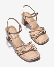 Giày Sandal Cao Gót Zuciani Thiết Kế Ankle Strap-SCL02Kem Color1