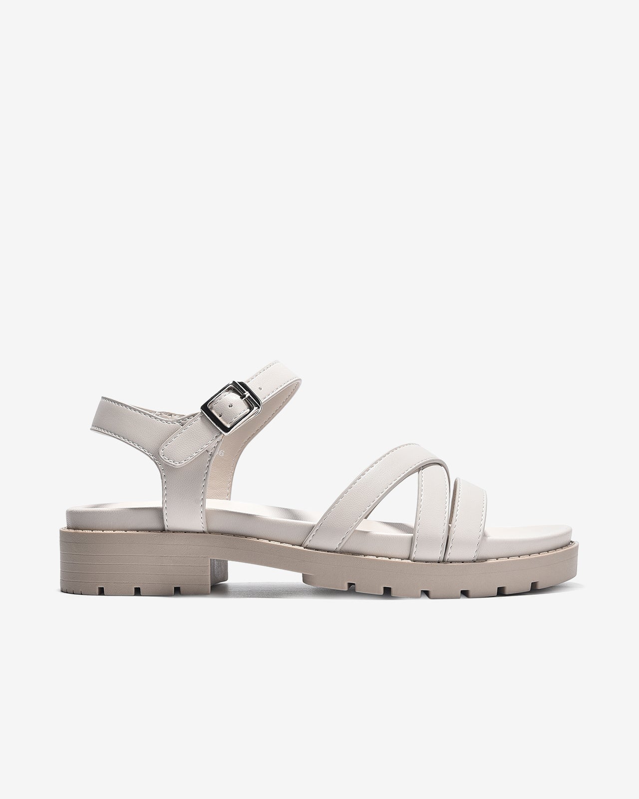 Giày Sandal Đông Hải Quai Mảnh Đan Chéo-S32E8-Kem Color1First