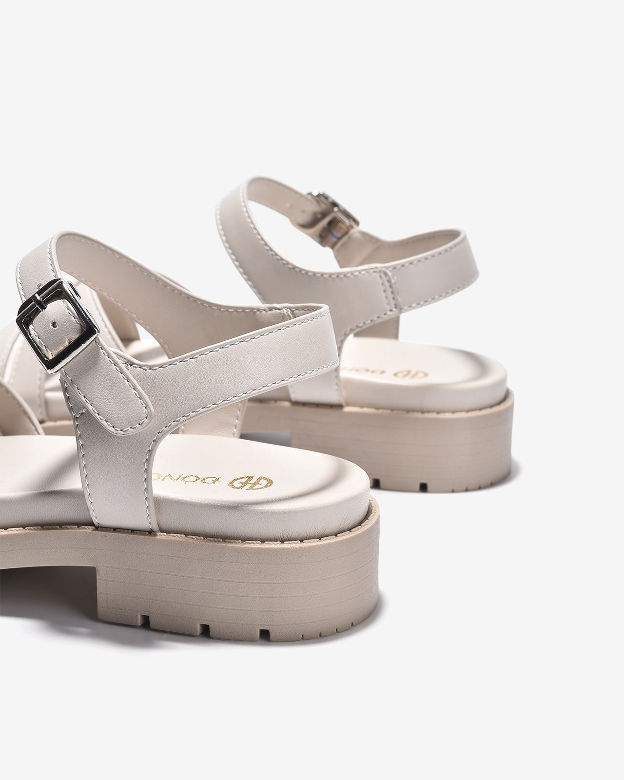 Giày Sandal Đông Hải Quai Mảnh Đan Chéo-S32E8-Kem Color1