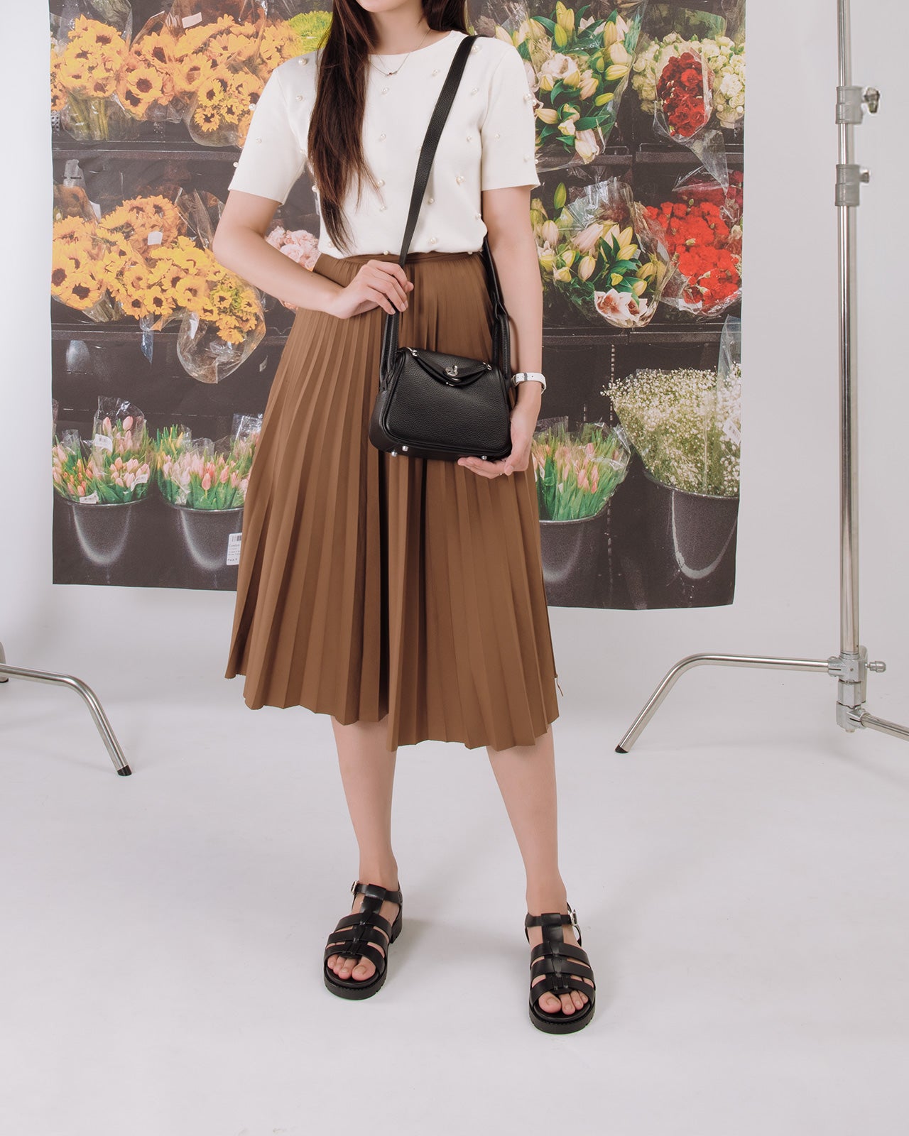 Giày Sandal Đông Hải Quai Song Song Cách Điệu-S32F9Đen Color1