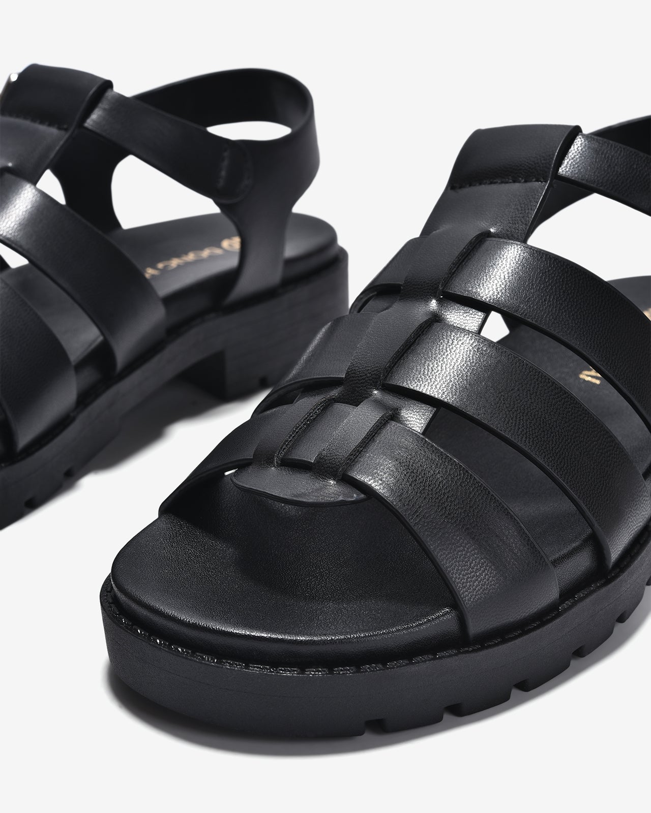 Giày Sandal Đông Hải Quai Song Song Cách Điệu-S32F9Đen Color1