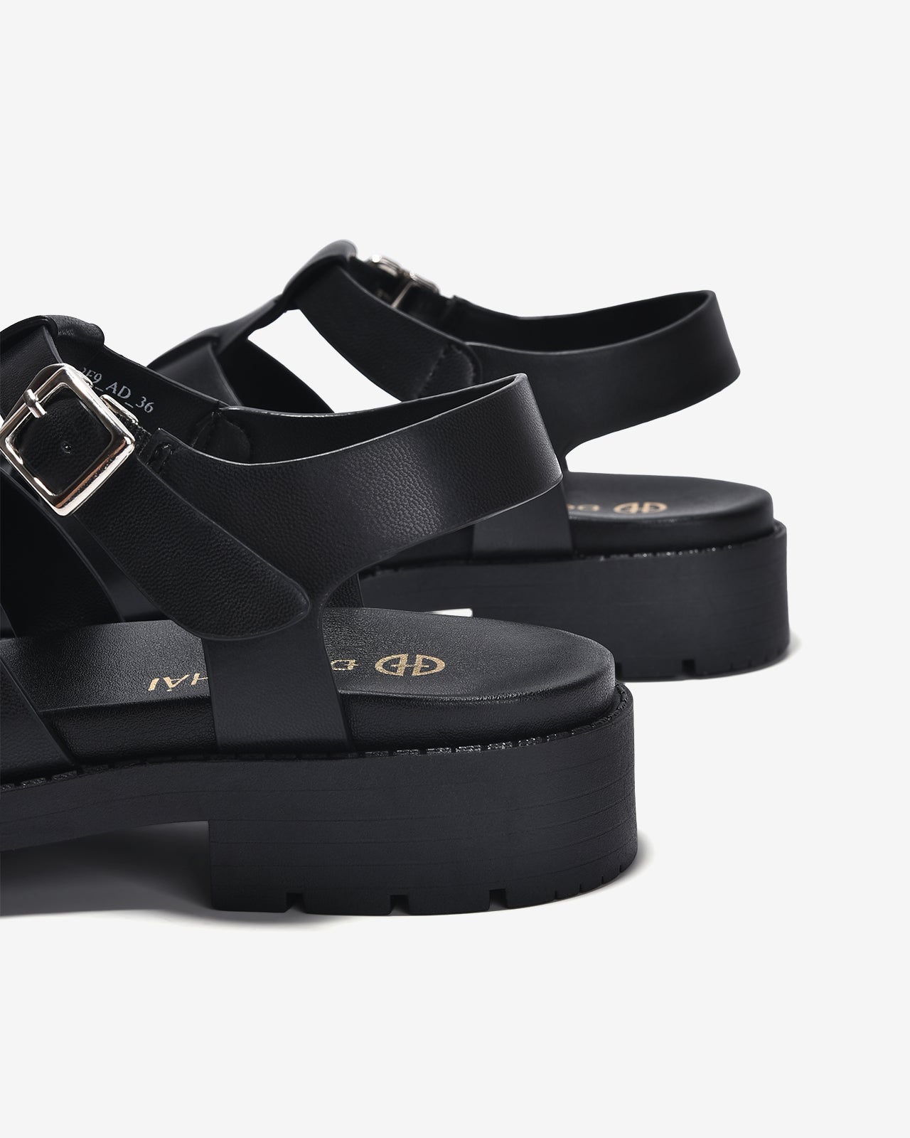 Giày Sandal Đông Hải Quai Song Song Cách Điệu-S32F9Đen Color1