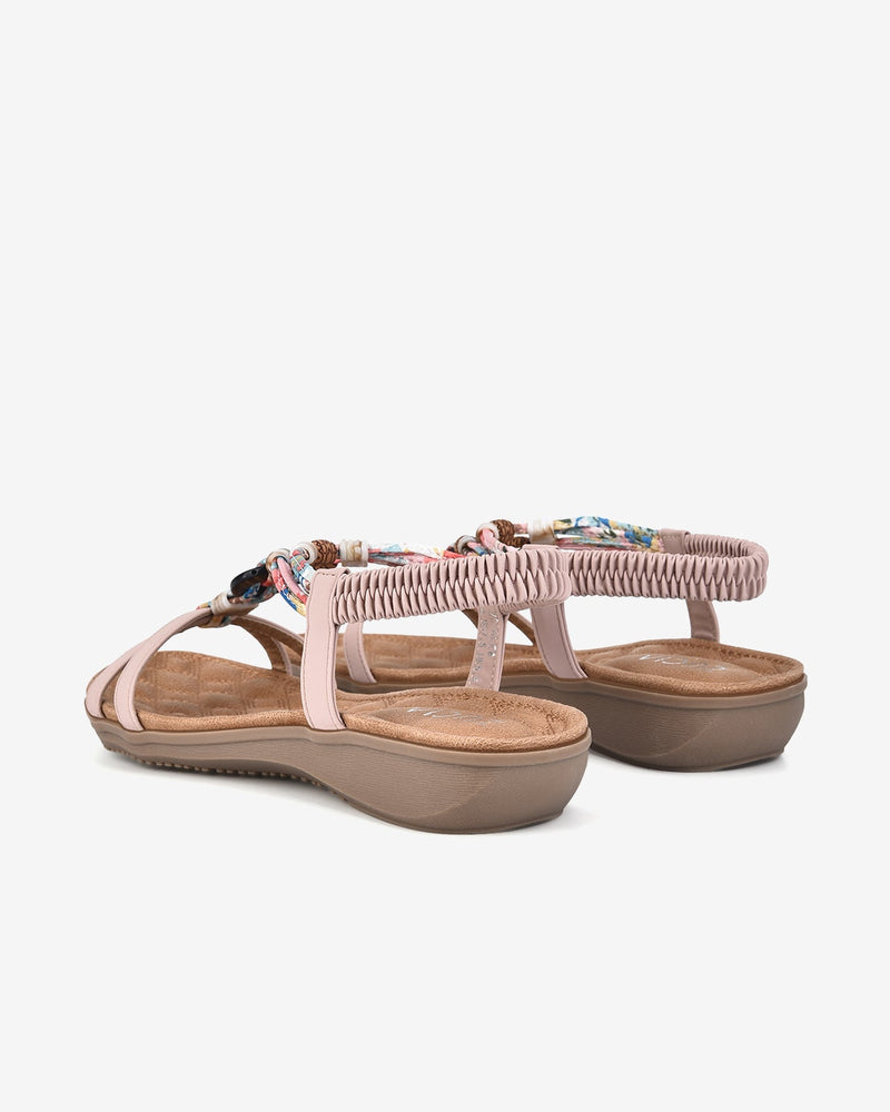 Giày Sandal Zucia Quai Xoắn Cách Điệu-SHLE6-Hồng Color2