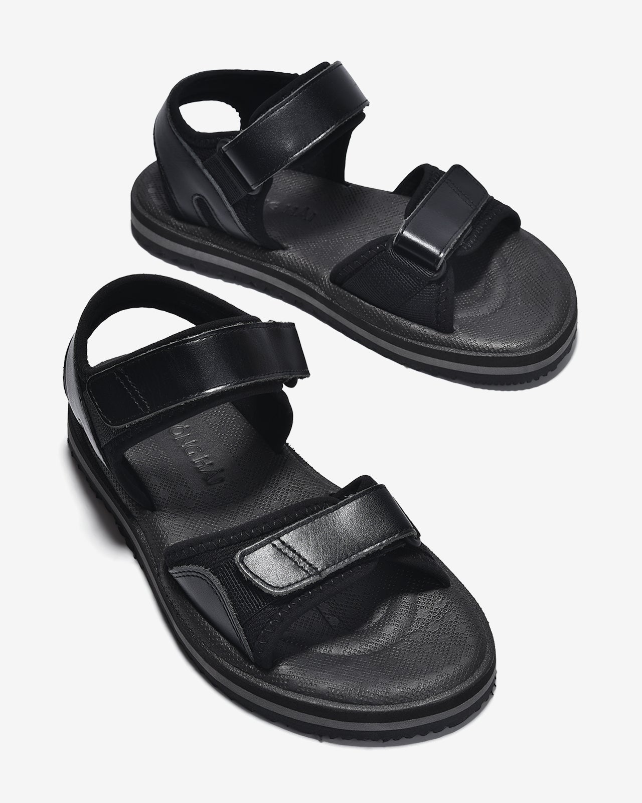 Sandals Nam Da Phối Vải Dệt-S3222Đen Color1